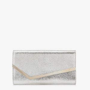 Jimmy Choo - Emmie
Champagne Glitter Leather Clutch Bag